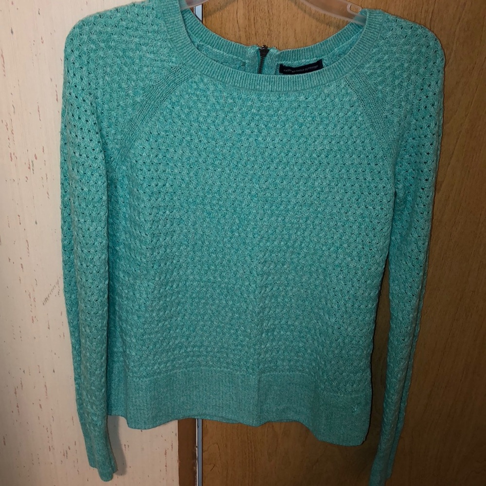 Blue/green AE sweater